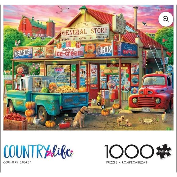 Buffalo Games Country Life Country Store 1000 pc Jigsaw Puzzle USED, Box Damaged - Picture 3 of 14